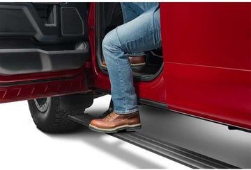 AMP-Research | Powerstep Smart Series | Black, 2pc. Set | 86236-01A | Fits 2022 Ford F-250, F-350, F-450 Super Duty, All Cab Sizes (Fits only SYNC 3 Models XL & XLT Models)