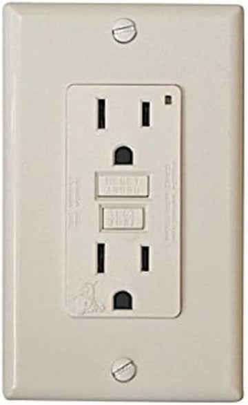 Diamond Group VGF15W-WHITE White 15 Amp Grd Receptacle Fault with Power Light