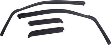 EGR 572955 In-channel window visors front and rear set matte black finish compatible with select Dodge Ram models