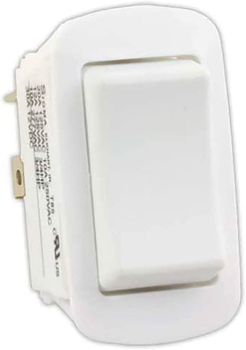 JR Products White 13995 Momentary On/Off/Mom On Switch