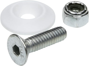 Allstar Countersunk Bolt Kit White 10pk