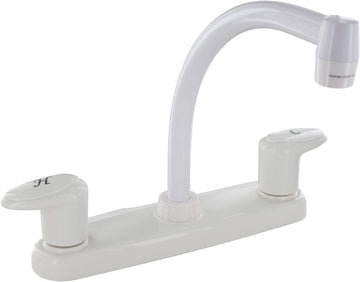 Valterra Phoenix Faucets by PF221202 Catalina Two-Handle 8" Kitchen Faucet with Hi-Arc Spout - White