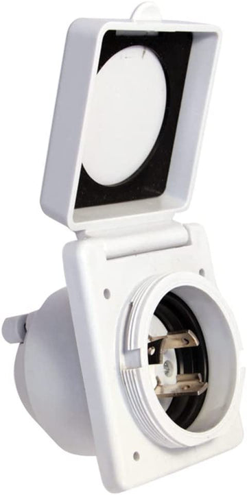 Valterra A10-30INVP 30 Amp Power Inlet - White 30 Amp White