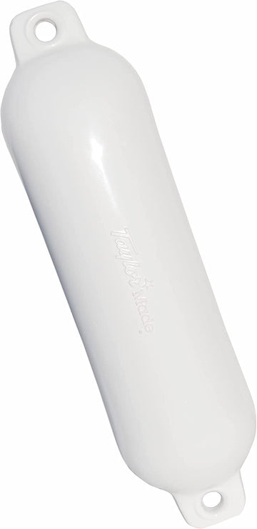 Taylor Made Products 1022 Hull Gard Inflatable Vinyl Boat Fender, 5.5 x 20 inch, White White 5.5" x 20"