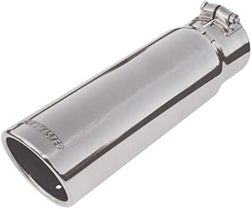 Flowmaster 15363 Exhaust Tip - 3.50 in. Rolled Angle Polished SS Fits 3.00 in. Tubing - clamp on