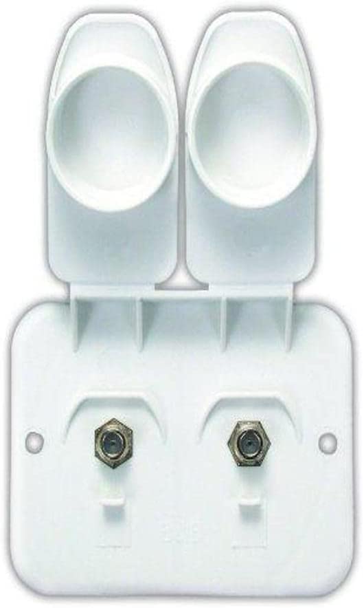 JR Products 543-B-2-A Polar White Cable/Cable Plate
