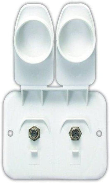 JR Products 543-B-2-A Polar White Cable/Cable Plate