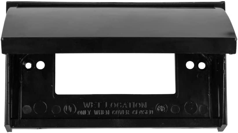 JR Products 05-12215 GFCI Outlet Cover (Black),1 Pack