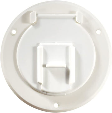 RV Designer Collection B120 Basic Cable Hatch Round Plr Polar White
