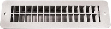 RV Designer Collection H850 2" White Floor Register with Damper Plastic, White, Damper