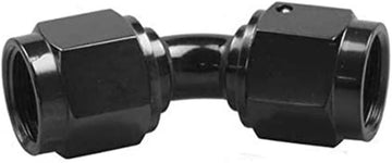 Red Horse Performance 8145-08-2 -08 Female To Female An/Jic Flare Swivel Coupling-45 Deg-Blk