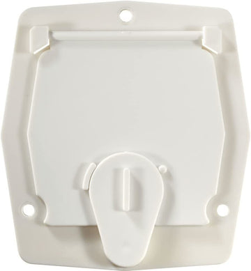RV Designer Collection B140 Basic Cable Hatch Flat Sided Polar White