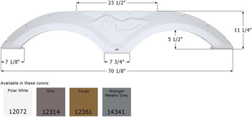 Icon 12072 Tandem Axle Fender Skirt FS2072 for Forest River Wildcat - Polar White