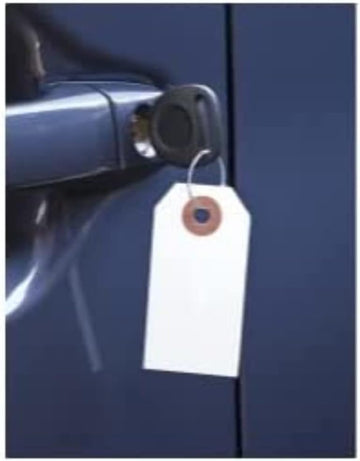 Slip-N-Grip FB-P9833-13 Paper Key Tags with Metal Rings 1000 Key Tags and Metal Rings/Box