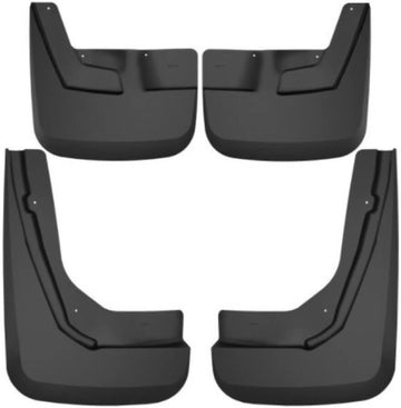 Husky Liners - Front & Rear Mud Guards | 2021-2023 Chevrolet Suburban, Tahoe, GMC Yukon, Yukon XL (Without Power Deploying Running Boards), Front & Rear Set - Black, 4 Pc | 58246