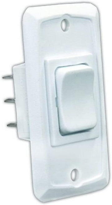JR Products 12835 White DPDT Mom-On/Off/Mom-On Switch