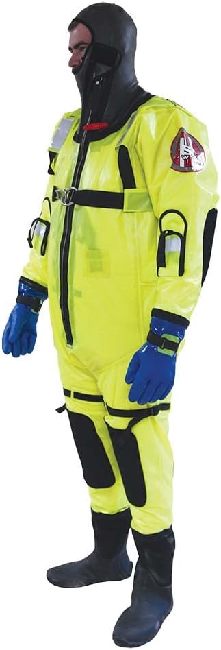 First Watch RS-1002-HV-U RS-1002 Ice Rescue Suit Hi-Vis Yellow - Universal Fit, Yellow, One Size
