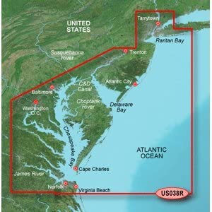 Garmin BlueChart g2 Vision New York to Chesepeake Saltwater Map microSD Card
