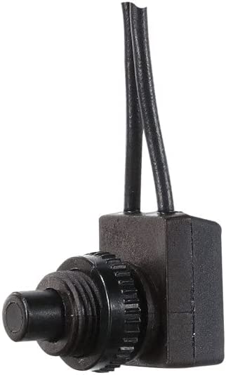 RV Designer S731, Push Button Switch, 10 Amp, On / Off, SPST, 4.5 inch Leads