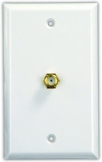 JR Products 47785 Polar White Interior Cable TV Plate