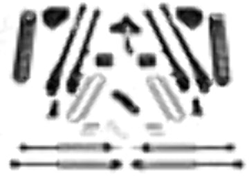 Fabtech FTS22250 Coil Spring Kit for 6 in. Lift for PN[K2255/K2255M/K2255DL/K2256/K2256M/K2256DL/K2257/K2257M/K2257DL] Coil Spring Kit