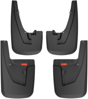 Husky Liners - Front & Rear Mud Guards | 2019-2023 Ram 2500, Ram 3500 (Without Fender Flares & Excludes Dually, Front & Rear - Black, 4 Pc | 58046, Front & Rear Set - Black, 4 Pc | 58046