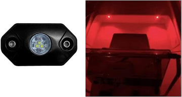 Black Oak Rock Accent Light - Red - Black Housing