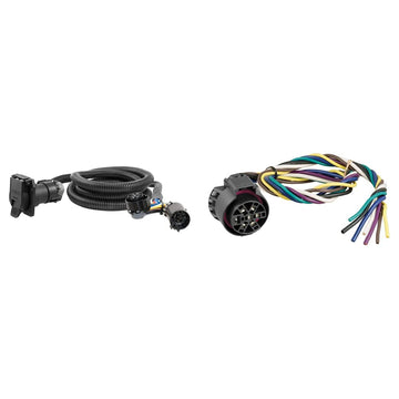 CURT Manufacturing 56070 7-Foot Vehicle-Side Truck Bed 7-Pin Trailer Wiring Harness Extension & 56229 USCAR Replacement Vehicle End Wiring with 24" Wires (7 Way Vehicle end with 24 in Bonded Wire) Harness Extension + End Wiring
