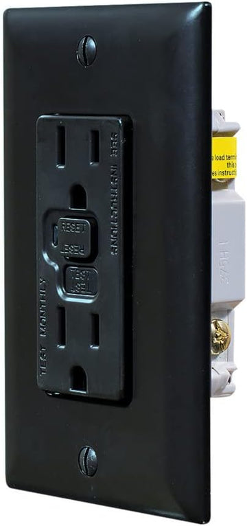 RV Designer Collection S807 Dual Outlet Gfci W/Cover Plate Black