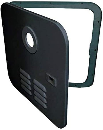 Girard 2GWHDA6B Door/Flange Assembly Conversion - Atwood 6-Gallon Water Heater, Black