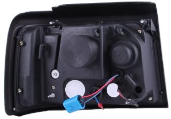AnzoUSA 111184 Black Projector Halo Headlight with Side Marker and Parking Light for Ford F-150/F-250/Bronco - (Sold in Pairs)