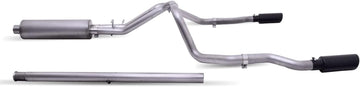 Gibson 19-22 GMC Sierra 1500 5.3L 3/2.5in Cat-Back Dual Split Exhaust System Stainless - Black Elite