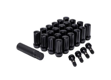ProComp Alloys 16104B Lug Nut Kit 14 x 2 HT Spline 6 Lugs Black w/Val Stem Lug Nut Kit