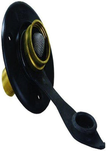 JR Products 160-85-A-36-A Black City Water Flange with 1/2