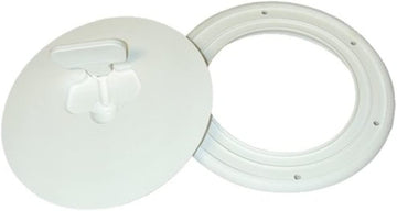 T & H Marine Supply 8" Cam-Out Deck Plate - Polar White (DPCAM-8-2-DP)