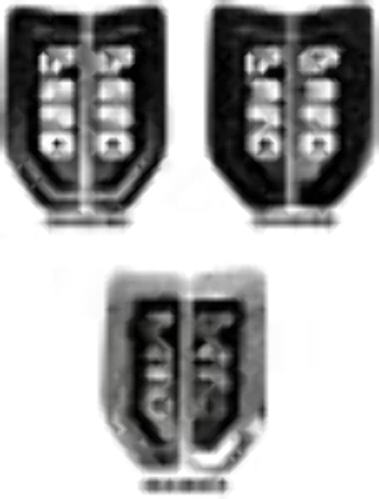 17-C F350 LIGHTED EMBLEM 2-PC KIT FENDER EMBLEM BLACK CHROME-AMBER/RED/WHITE/BL