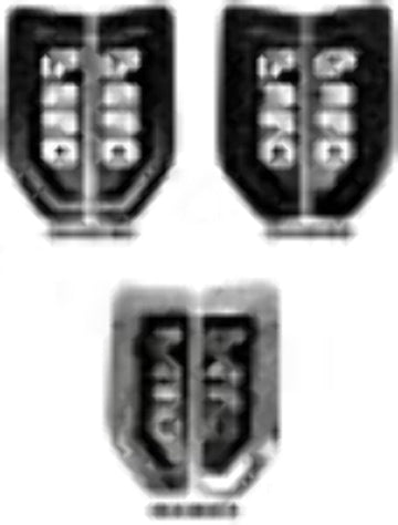 17-C F350 LIGHTED EMBLEM 2-PC KIT FENDER EMBLEM BLACK CHROME-AMBER/RED/WHITE/BL
