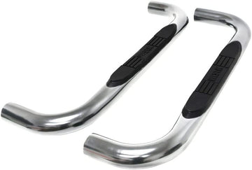 Westin 23-4130 Stainless Steel E-Series 3 Nerf Step Bars | Fits 2019-2020 Silverado/Sierra 1500 Crew Cab | 1 Pair, Polished, 3" Round