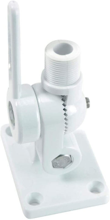 Whitecap Industries S-1805C Nylon Ratchet/Antenna Mount - 3-9/16" x 2-1/2" Base, White