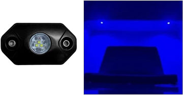 Black Oak Rock Accent Light - Blue - Black Housing