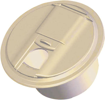RV Designer Collection B103 Cable Hatch Round Col. White Colonial White