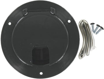 Valterra A10-2135BKVP Large Round Cable Hatch - Black Large Black