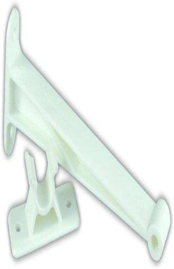 JR Products 10374 5-1/2 inch PW Plastic C-Clip Style Door Holder