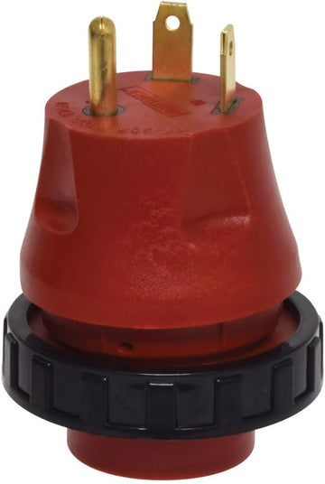 Valterra Mighty Cord A10-3030DAVP Detachable Adapter Plug - 30AM to 30AF, Red (Carded) 30 Amp Male - 30 Amp Female