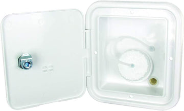 Thetford|B&B Molders RV Replacement Parts and Accessories Camper Gravity Water Inlet Fill Hatch for 1 1/4 inch or 1 3/8 inch Connections Polar White PN 94251