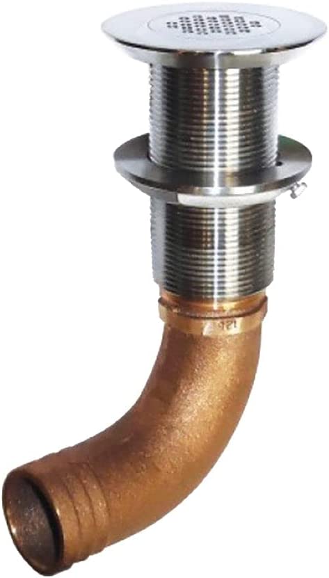 GROCO DECK SCUPPER 90 DEGREE 1 1/4 HOSE CONNECTION