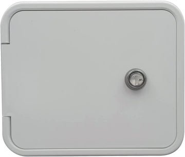Thetford 94310 Multi-Purpose Hatch with Flat Back and Keyed Entry - Polar White