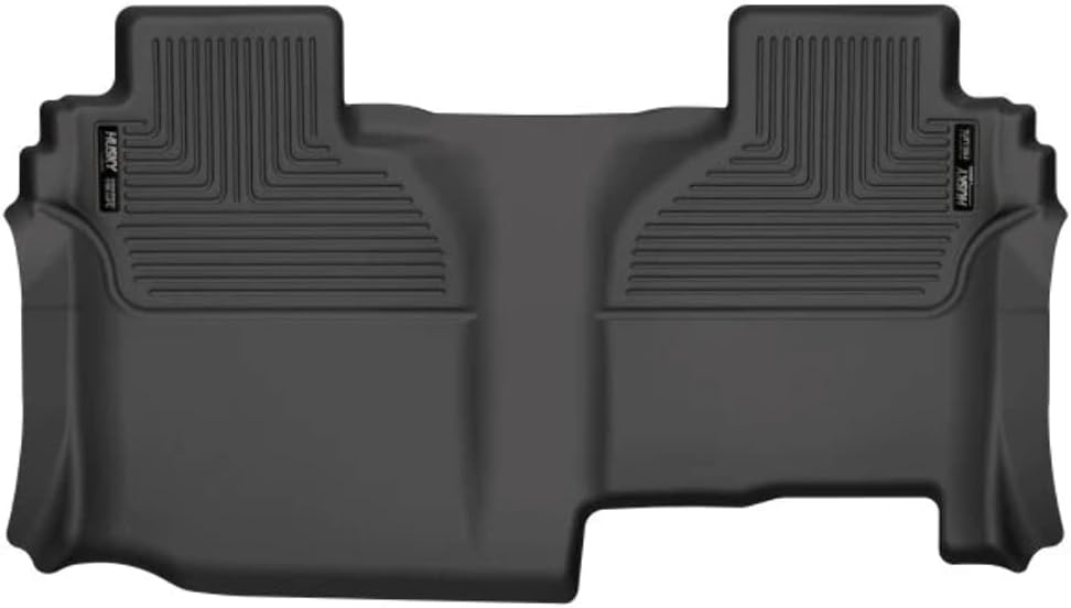 Husky Liners - X-ACT Contour | 2019-2023 Chevy/GMC Silverado/Sierra 1500, 2500HD, 3500HD Double Cab, 2nd Seat Floor Liner, Black-1 pc. | 53641