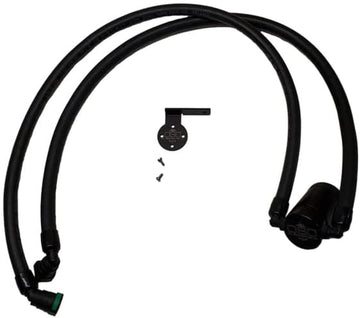 J&L Oil Separator Co. 3.0 Compatible with the 2021-2022 F Series Truck with the 3.5L PowerBoost; 2022 Expedition 3.5L EcoBoost Passenger Side (Black)