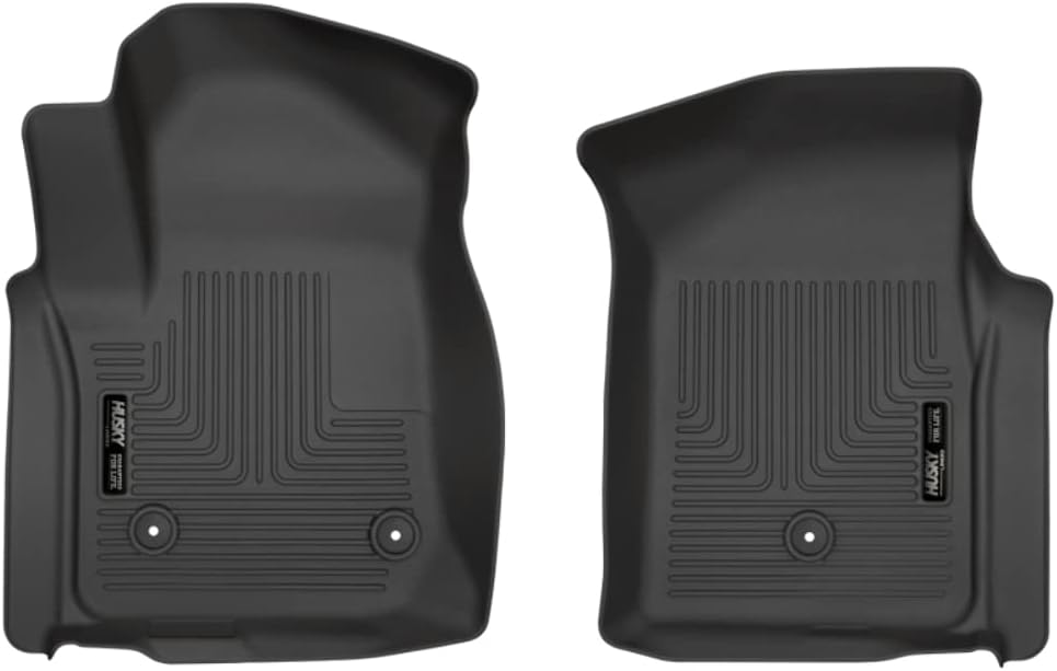 Husky Liners - Weatherbeater | Fits 2019-2023 Chevrolet Silverado 1500, 2019-2023 GMC Sierra 1500 (Standard Cab)| Front Row Liner, Black | 13201